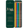Crayons de couleur - Faber-Castell - Polychromos - 6 couleurs - Boite métal