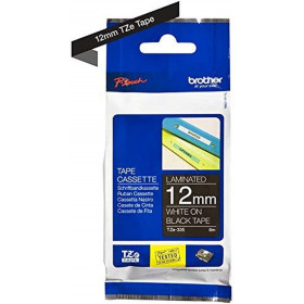 photo-Ruban Laminé Brother Tze-335 12Mm Noir/Blanc