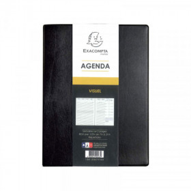 photo-Agenda 2023 semainier Visuel Barbara Exacompta 15 x 21 cm - Janvier à décembre 2023 - Noir