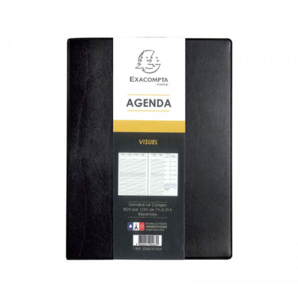 photo-Agenda 2023 semainier Visuel Barbara Exacompta 15 x 21 cm - Janvier à décembre 2023 - Noir