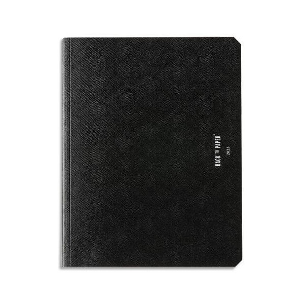 photo-Agenda semainier 2023 Back to Paper - 16,9 x 21,5 cm - Noir - Brepols