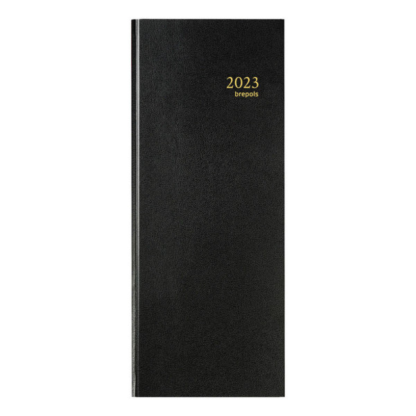 photo-Agenda Journalier 2023 Saturnus 0.111 - 12,8 X 33 Cm - Noir - Brepols