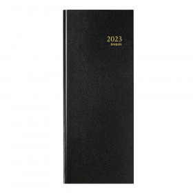 photo-Agenda Journalier 2023 Banquier 1 Jour Sur 2 Pages - 1 Volume - 14,3 X 32,5 Cm - Noir - Brepols