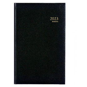 photo-Agenda Journalier 2023 Banquier Large - 17 X 27 Cm - Noir - Brepols