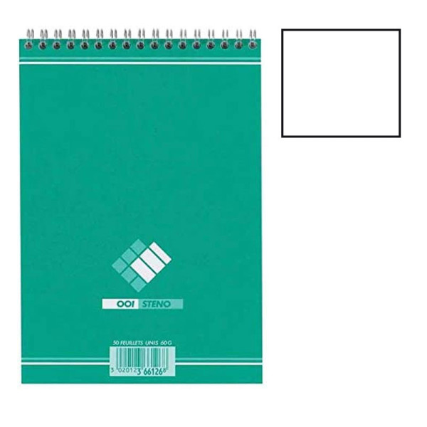 photo-Bloc notes - A5 - Uni - Pages blanches - Avec spirales - 90 feuilles - Oxford