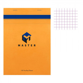 photo-Bloc notes - A6 - 10,5x14,8 cm - Petits Carreaux - 100 feuilles - Master