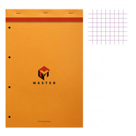 photo-Bloc notes - A4 + - 21x31,8 cm - Petits Carreaux - 80 feuilles - Master