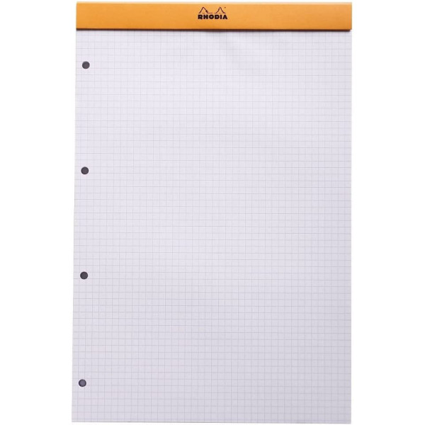 Bloc notes - A4+ - 21x31,8 cm - Petits Carreaux - 80 feuilles - Rhodia