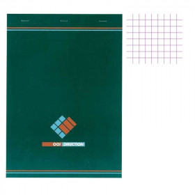 photo-Bloc notes - A4 - 21x29,7cm cm - Petits Carreaux - 100 feuilles - Direction