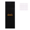 photo-Bloc notes - Shopping -  7,4 x 21 cm - Petits Carreaux - 80 feuilles - Noir - Rhodia
