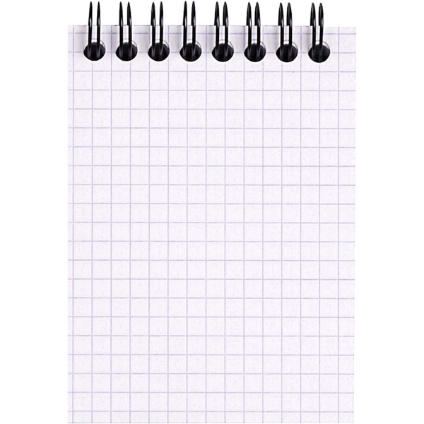 Bloc notes - 7,5 x 10,5 cm - Petits Carreaux - 80 feuilles - Noir - Avec spirale - Rhodia