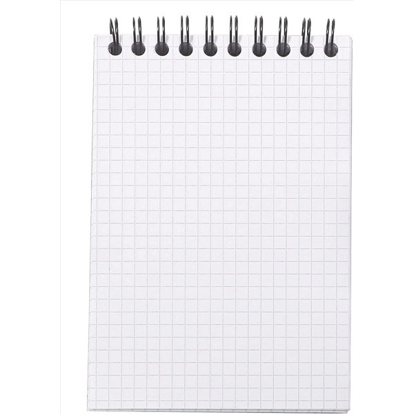 Bloc notes - A6 - 10,5 x 14,8 cm - Petits Carreaux - 80 feuilles - Noir - Avec spirale - Rhodia - NotePad