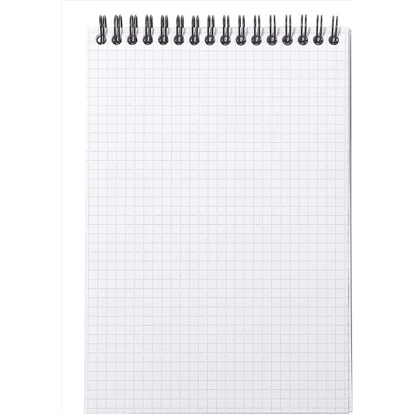 Bloc notes - A4 - 21 x 29,7 cm - Petits Carreaux - 80 feuilles - Noir - Avec spirale - Rhodia - Gamme NotePad