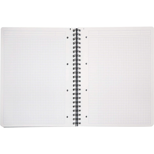 Bloc notes - Cahier - A4 - Petits Carreaux - 160 pages - Avec spirale - Exabook - Rhodia