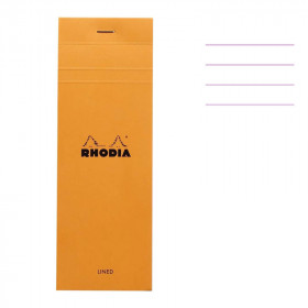 photo-Bloc notes - Shopping -  7,4 x 21 cm - Lignes - 80 feuilles - Orange - Rhodia