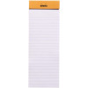 Bloc notes - Shopping -  7,4 x 21 cm - Lignes - 80 feuilles - Orange - Rhodia