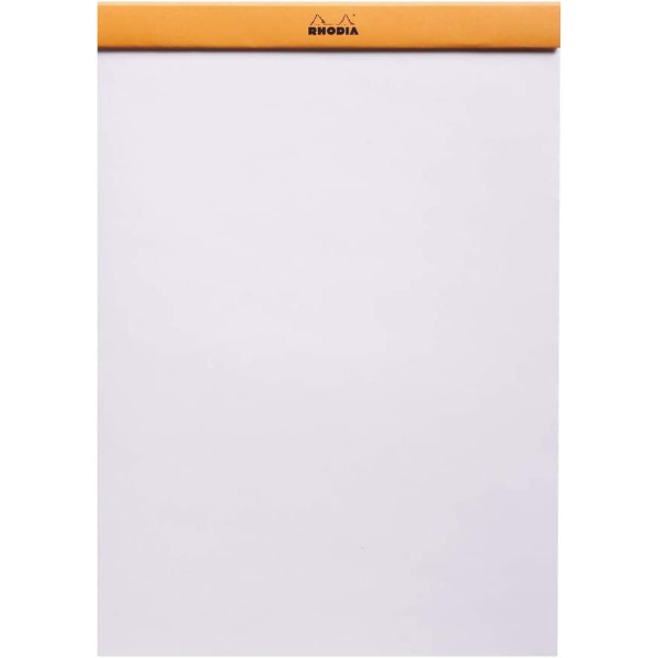Bloc notes - A5 -  14,8 x 21 cm - Pages blanches - 80 feuilles - Rhodia
