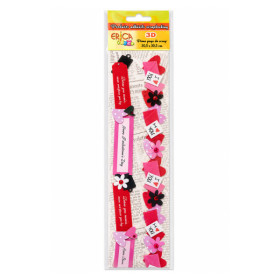 photo-Embellissements scrapbooking - Bordures adhésives - 3D - 30,5x30,5cm - Thème love