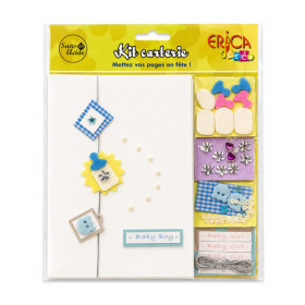 photo-Cartes à créer - Naissance - Faire-part - Scrapbooking - Kit cartes + enveloppes + accessoires
