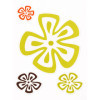 photo-Stickers - Muraux - Autocollants - Repositionnables - Motifs fleurs colorés - Décoration