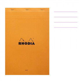 photo-Bloc notes - A4 - 21x29,7 cm - Lignes - 80 feuilles - Rhodia