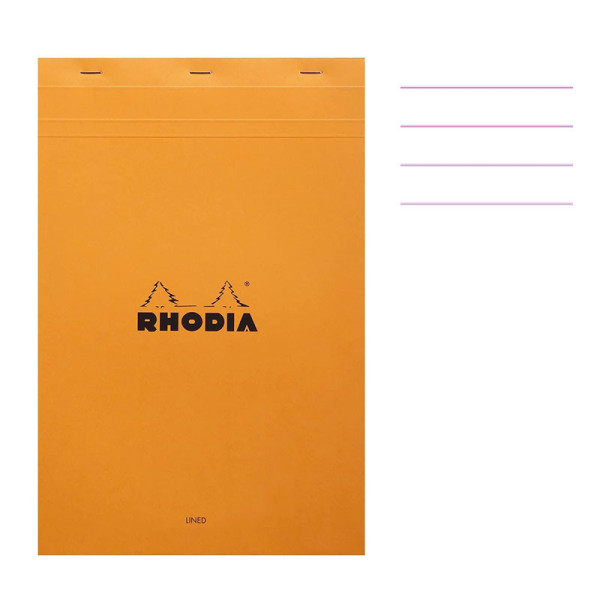 photo-Bloc notes - A4 - 21x29,7 cm - Lignes - 80 feuilles - Rhodia
