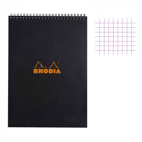 photo-Bloc notes - A4 - 21x29,7 cm - Petits carreaux - 80 feuilles - Avec spirale - Rhodia