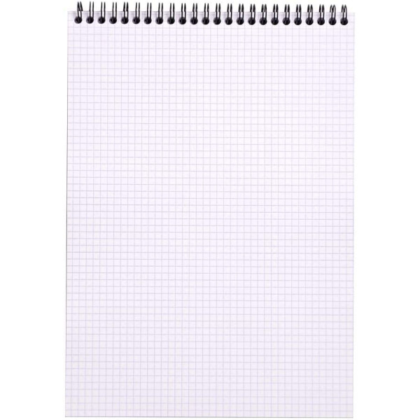 Bloc notes - A4 - 21x29,7 cm - Petits carreaux - 80 feuilles - Avec spirale - Rhodia