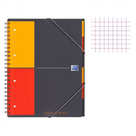 photo-Bloc notes - Cahier - A4 - Petits Carreaux - 160 pages - Avec spirale - Oxford - OrganiserBook