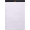 Bloc notes - A4 - 21x29,7 cm - Grands Carreaux - 80 feuilles - Noir - Rhodia