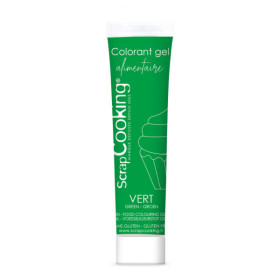 photo-Colorant alimentaire en gel vert - Glaçage, pâte à sucre et pâtisserie - ScrapCooking - 20 g