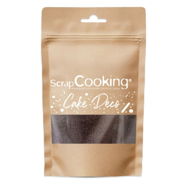Vermicelles au chocolat noir - Décoration desserts, gâteaux et glaces - ScrapCooking - 70 g