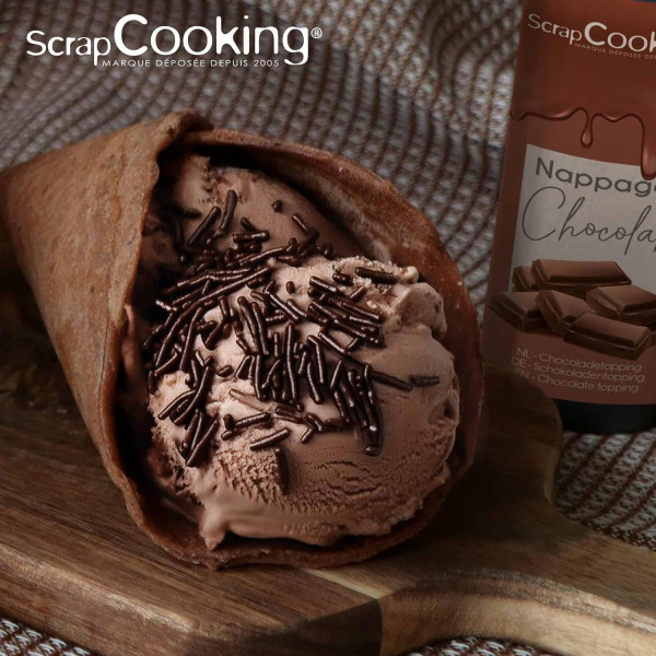 Vermicelles au chocolat noir - Décoration desserts, gâteaux et glaces - ScrapCooking - 70 g