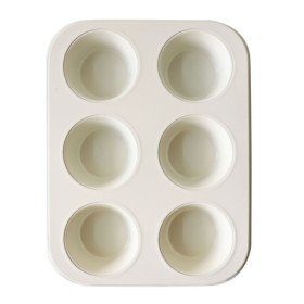 Moule à muffins et cupcakes antiadhésif - Acier - 6 empreintes Ø 7 cm - ScrapCooking