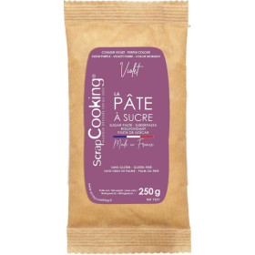 photo-Pâte à sucre violette - Cake design et décoration gâteau - ScrapCooking - 250g