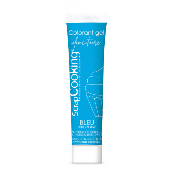 photo-Colorant alimentaire en gel bleu - Glaçage, pâte à sucre et pâtisserie - ScrapCooking - 20 g