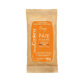 Pâte à sucre orange - Cake design et décoration gâteau - ScrapCooking - 100g