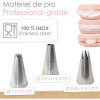 Kit de 3 douilles pâtisserie en inox - Macaron, fleur et cannelée - ScrapCooking