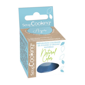 photo-Préparation colorante azur en poudre d’origine naturelle ScrapCooking 10 g – Pâtisserie et glaçages
