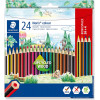 photo-24 crayons de couleur - Fabriqués en bois recyclé -  Staedtler - Noris Colour 185