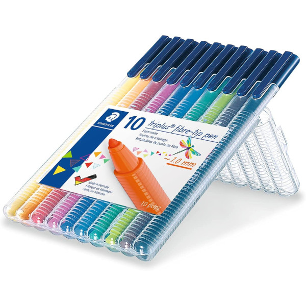 10 feutres de coloriage - Pointe moyenne  - Staedtler - Triplus Color