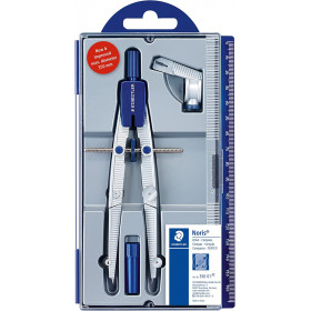 photo-Compas scolaire  - Avec vis - Réglage rapide et précis - Staedtler Noris 550