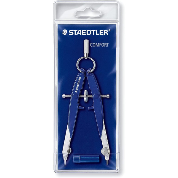 Compas géométrique - Avec grand balustre - Métal - Dessin technique - Staedtler - Mars Comfort 556