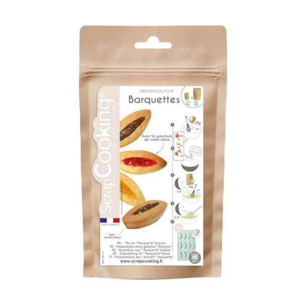 photo-Préparation pour biscuits barquettes maison - Goûter et desserts - ScrapCooking - 150 g