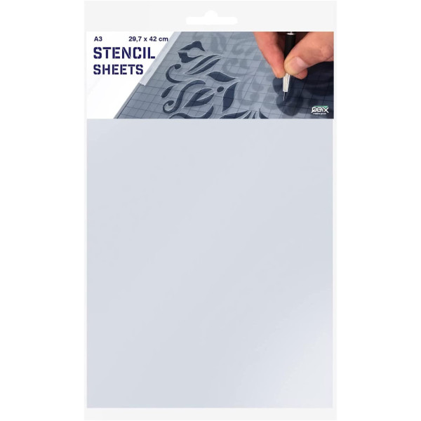 photo-Lot de 5 feuilles A3 en Mylar QBIX pour créer des pochoirs personnalisés