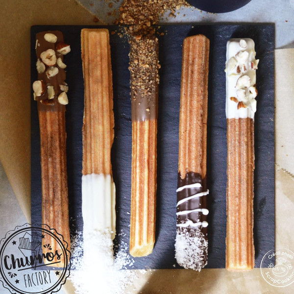 Machine à churros sans friture Churros Factory - 4 empreintes - 750 W - ScrapCooking