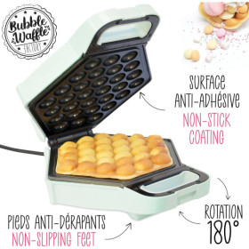 Machine à Bubble Waffles - Rotation 180° - 700 W - Bubble Waffle Factory ScrapCooking