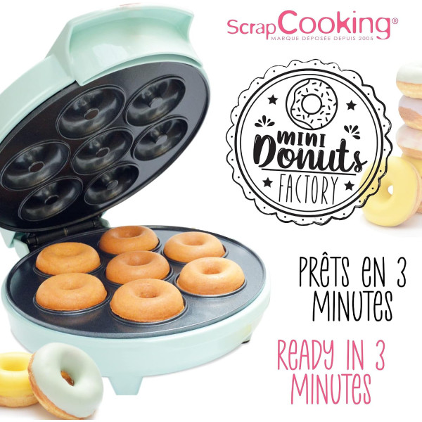 Machine à mini donuts Donuts Factory - 7 empreintes - 700 W - ScrapCooking