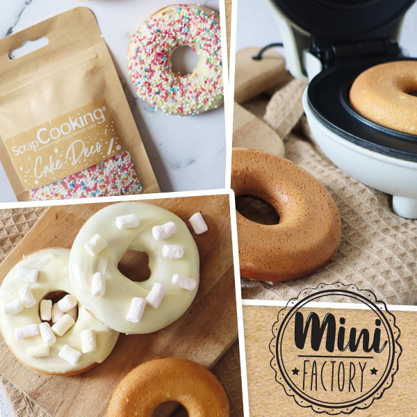 Mini machine à donuts - Plaque Ø 8 cm - 360 W - ScrapCooking