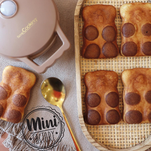 Mini appareil à gâteaux oursons - Plaque Ø 11 cm - 360 W - ScrapCooking